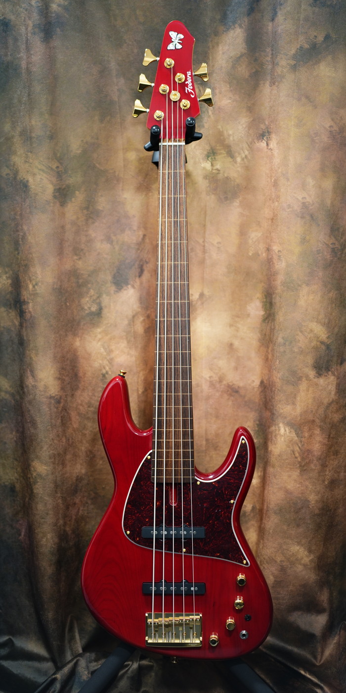 Fodera NYC Empire 5 Strings 70FH/21 Trans Red Fretless / ベース