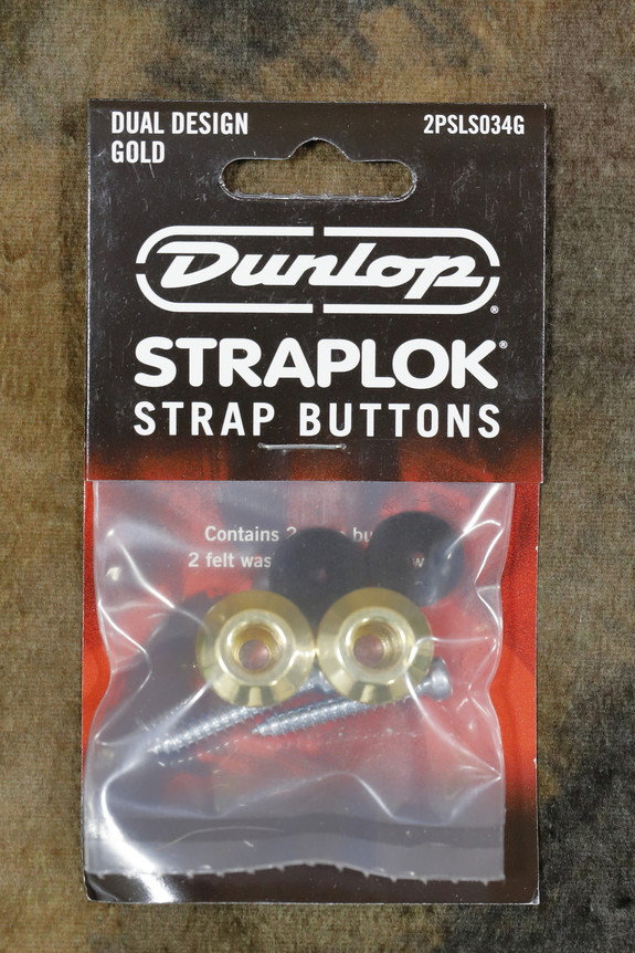 JimDunlop Straplok® Dual Design Strap Button ゴールドセット 