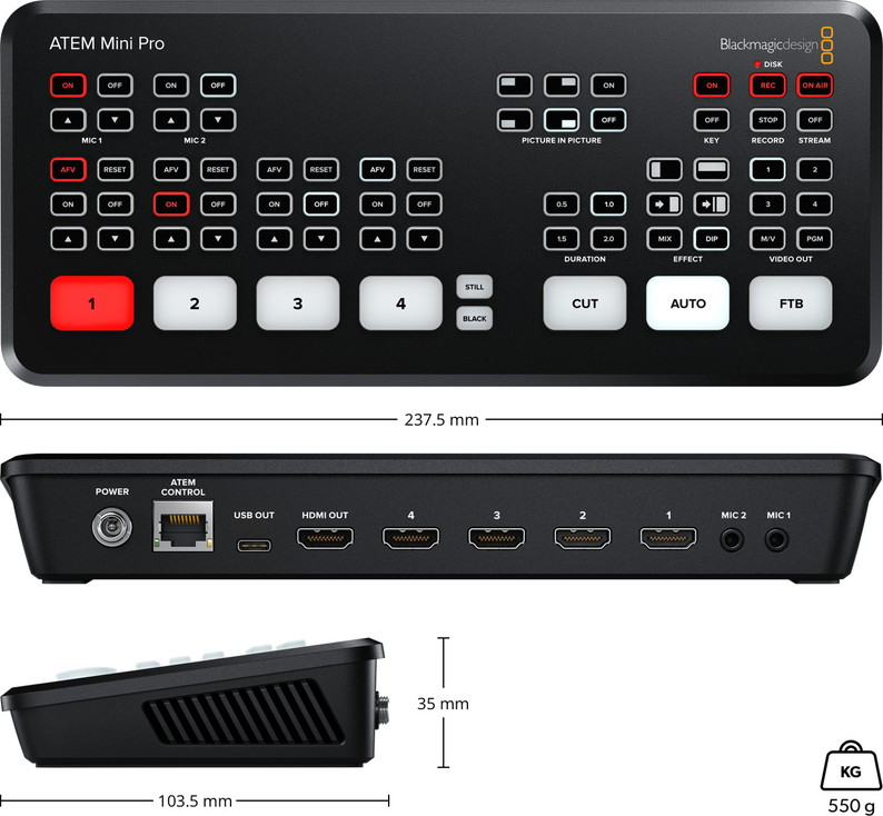 Blackmagic Design ATEM Mini Pro ライブ配信コンパクトスイッチャー 