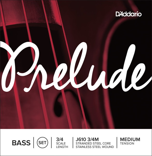D'Addario Prelude Bass String Set Medium J610 3/4M【定形外